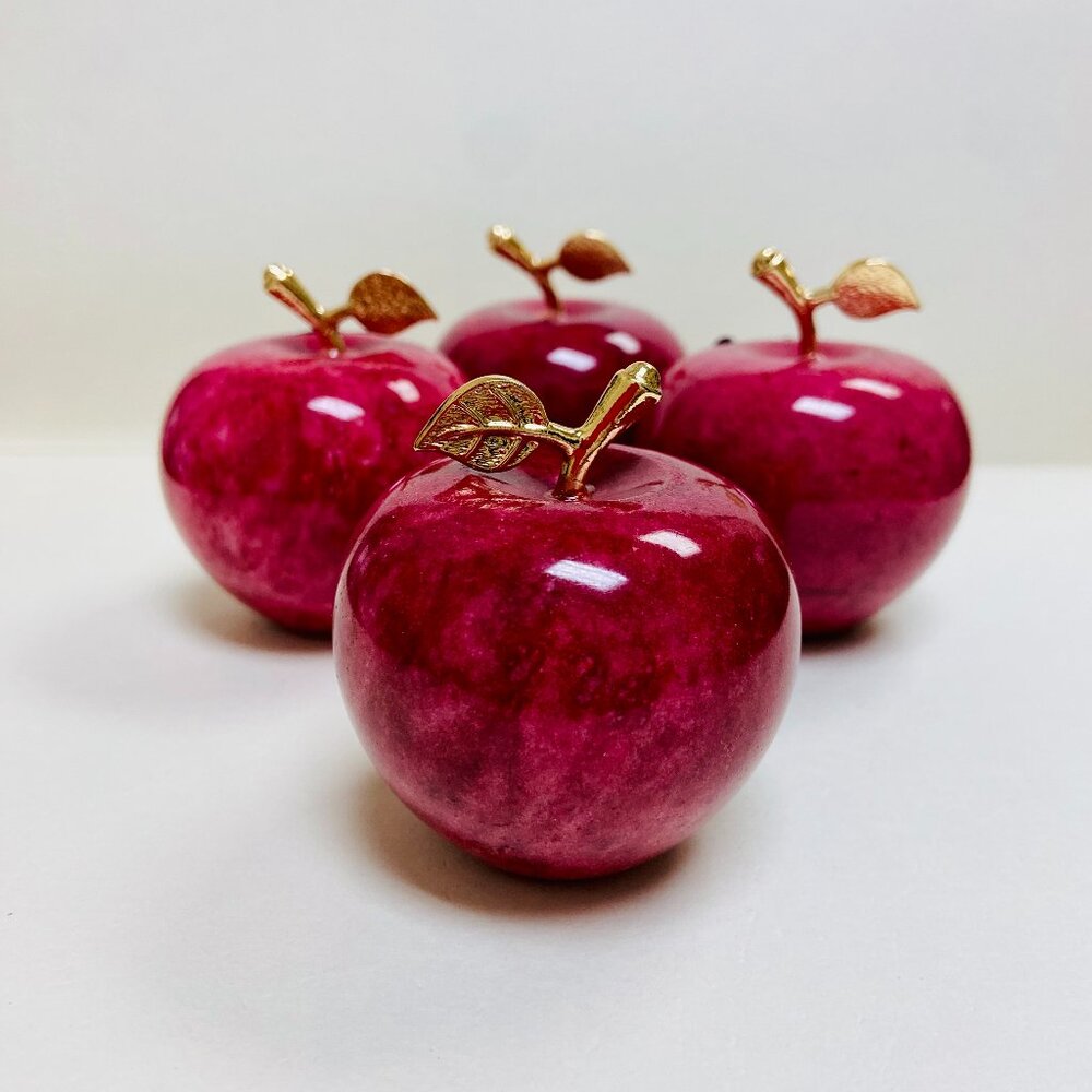 Solid Genuine Red Jade Apple